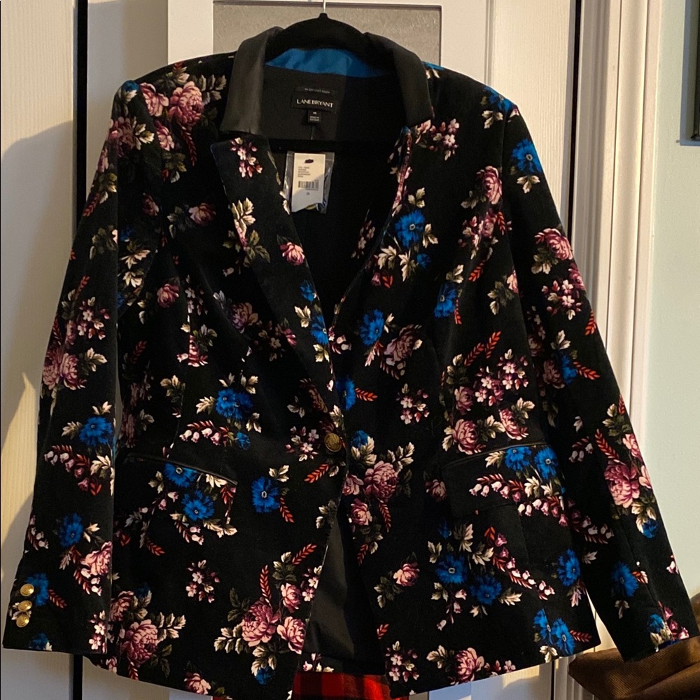 Lane Bryant Flowered Blazer Size 18 NWT